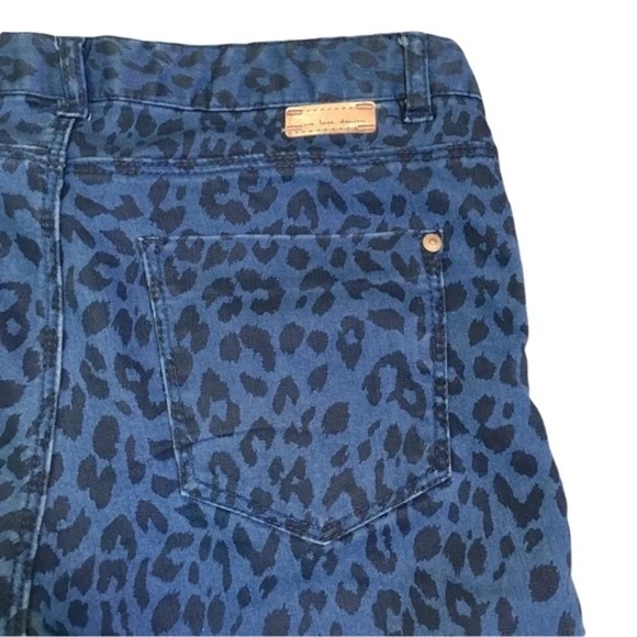 Zara Girls | Blue Animal Print Skinny Jeans, Size 13/14 - Picture 5 of 7